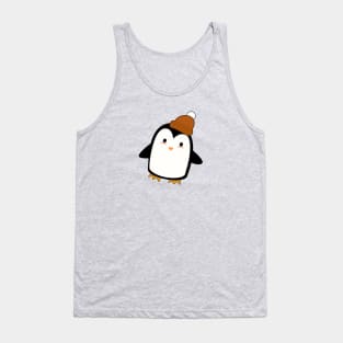 Kawaii Penguin with a beanie Tank Top